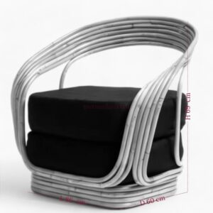 Wicker Rattan Chair in Natural