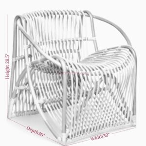 Luxury Rattan Lounge Chair in Natural