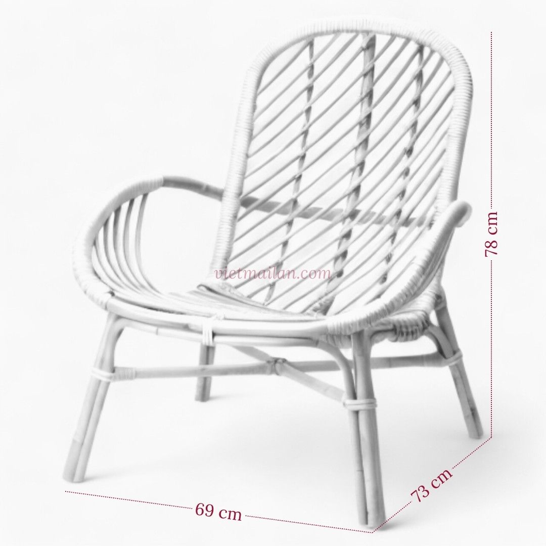 Vintage Rattan Lounge Chair