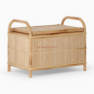 Handwoven Rattan Storage Trunk