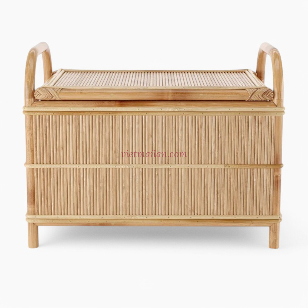 Handwoven Rattan Storage Trunk
