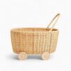 Minimalist Rattan Toy Stroller