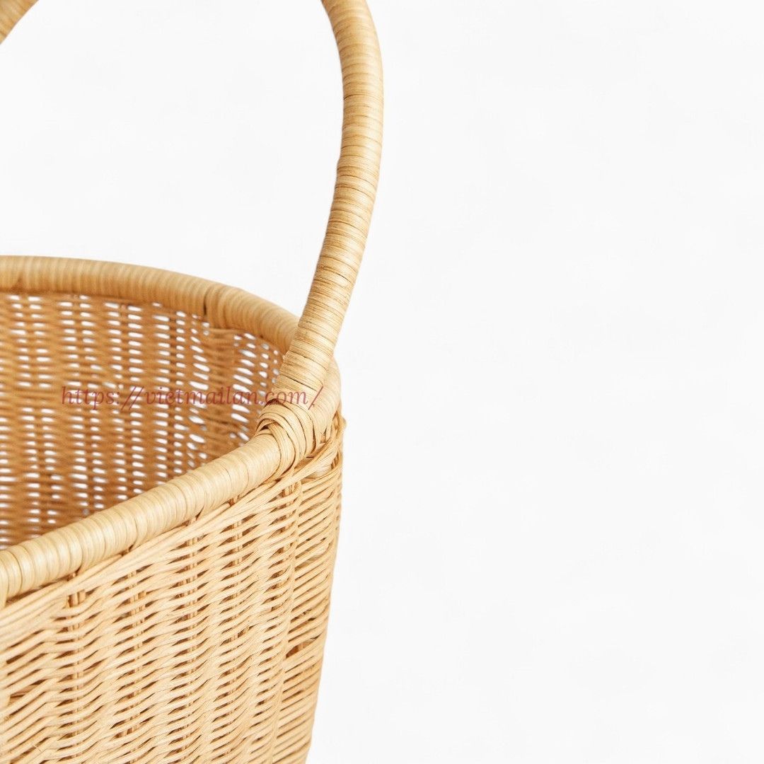 Minimalist Rattan Toy Stroller
