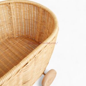 Minimalist Rattan Toy Stroller