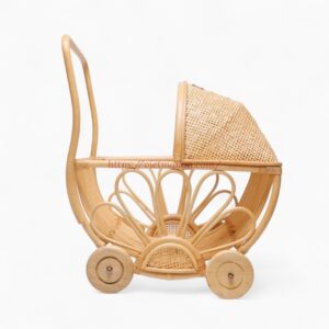 Montessori Rattan Doll Pram