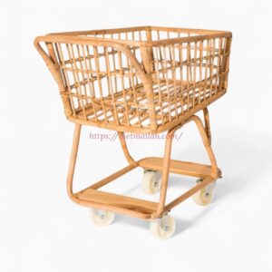 Natural Rattan Stroller