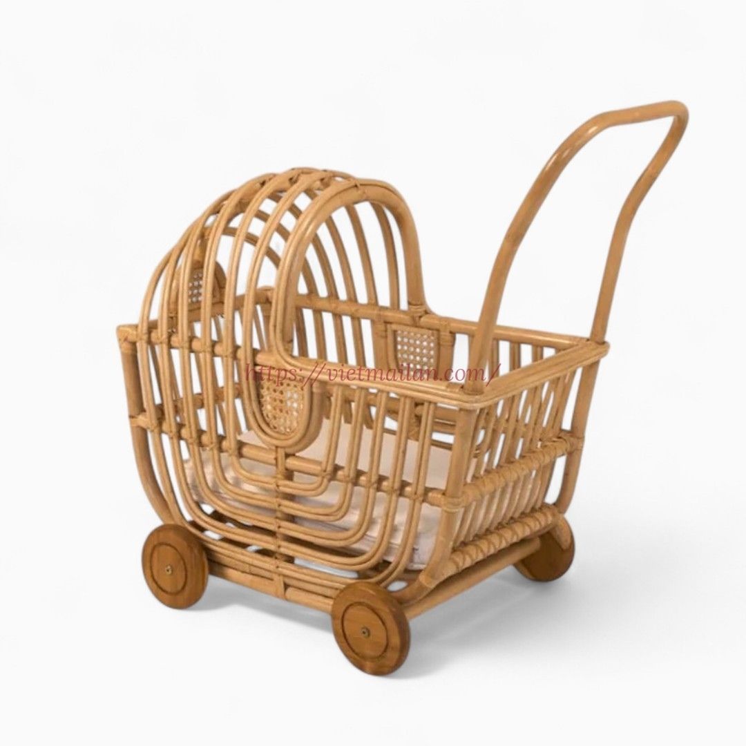 Rattan Doll Pram