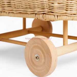 Vintage Style Rattan Stroller