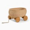 Woven Rattan Toy Stroller for Children