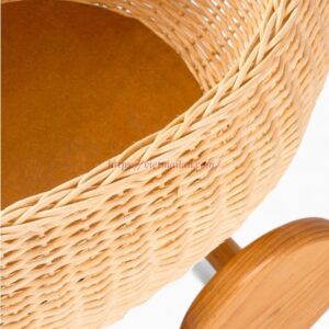 Woven Rattan Toy Stroller for Children