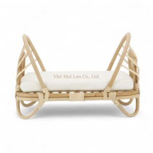 Adorable Rattan Doll Crib