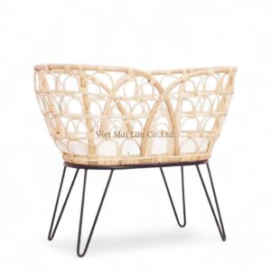 Boho Rattan Crib