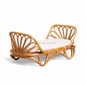 Charming Rattan Doll Crib