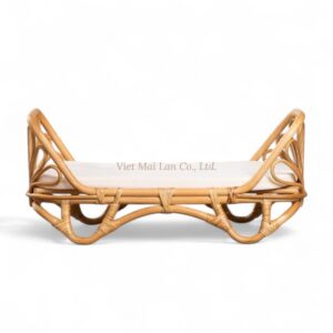 Charming Rattan Doll Crib