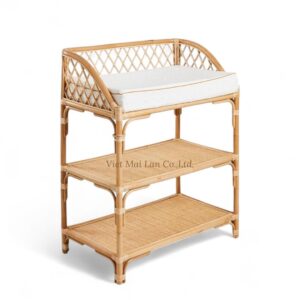 Compact Rattan Changing Table