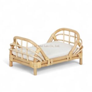 Cozy Rattan Doll Crib
