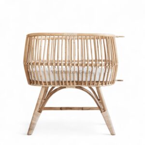 Handmade Baby Rattan Crib
