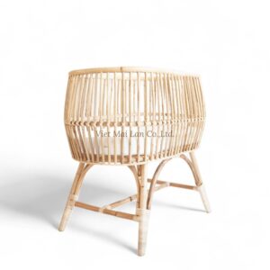 Handmade Baby Rattan Crib