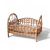 Handmade Rattan Doll Crib
