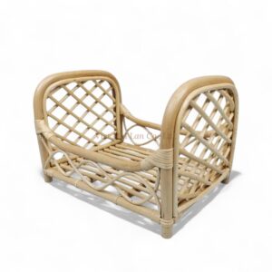 Mini Rattan Doll Crib