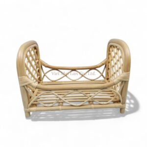Mini Rattan Doll Crib