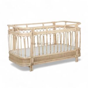 Minimalist Rattan Crib