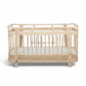 Minimalist Rattan Crib