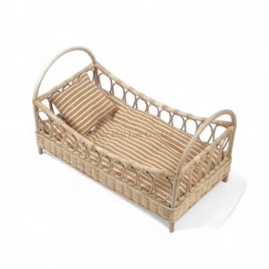 Modern Rattan Doll Crib