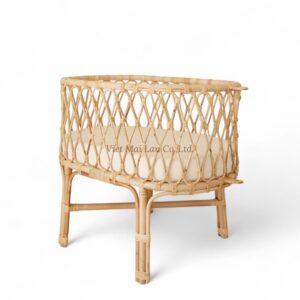 Natural Finish Rattan Crib