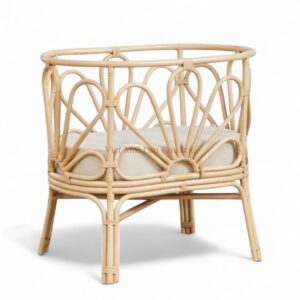 Natural Rattan Doll Crib