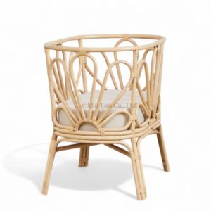 Natural Rattan Doll Crib