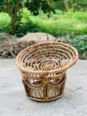 Rattan Doll Papasan Chair, bottom-up angle