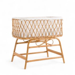 Vintage Rattan Crib