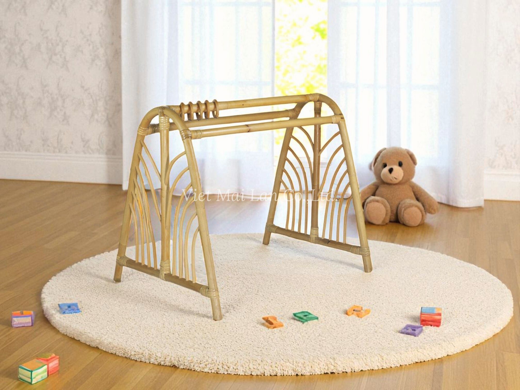 A beautiful addition to your home with rattan play gym