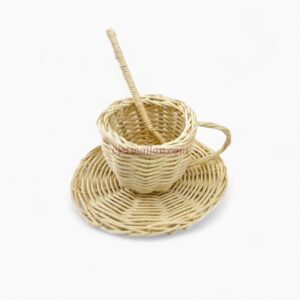 Boho Style Rattan Tea Set