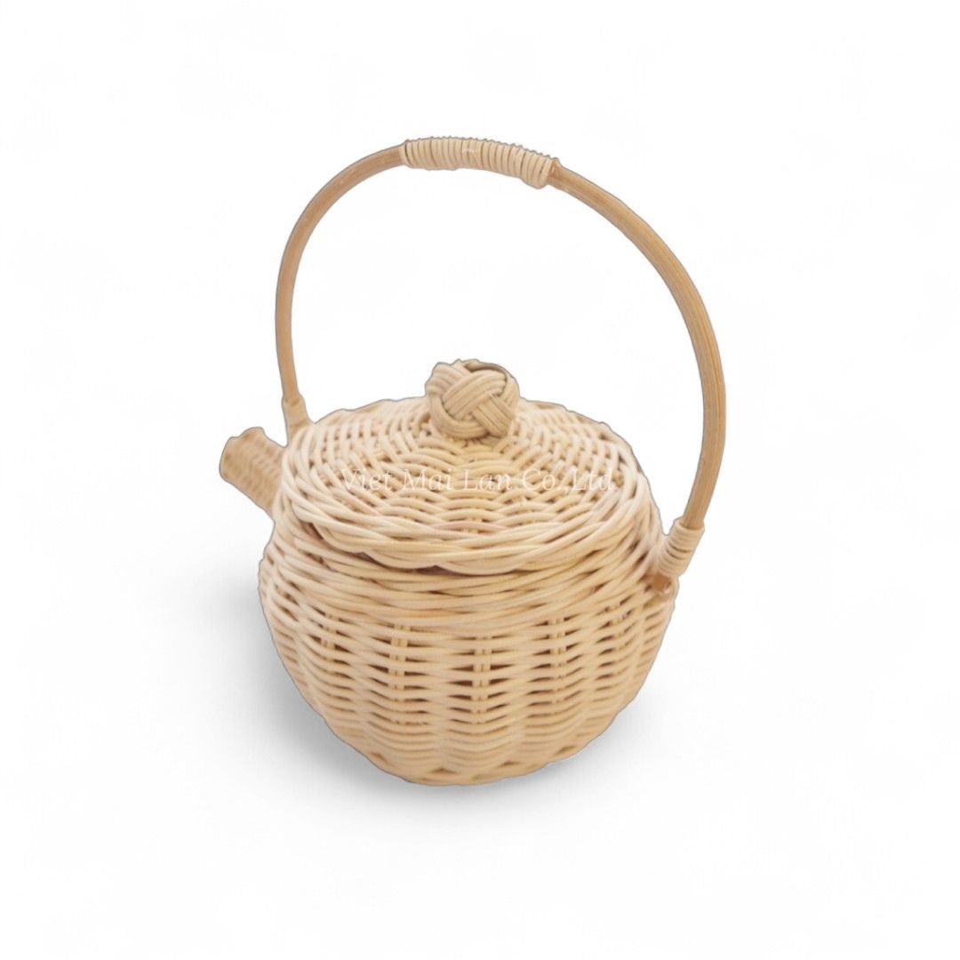 Cute Rattan Toy Teapot
