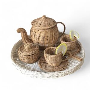 Dreamy Rattan Tea Set for Kids