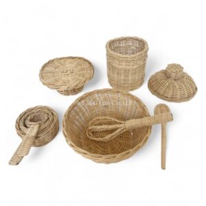 Handmade Rattan Cooking Set