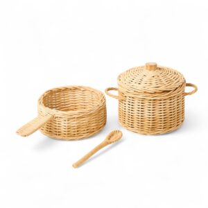 Kids Rattan Cooking Set Playtime