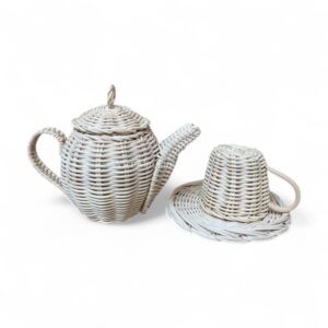 Mini Rattan Tea Set for Children