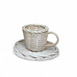 Mini Rattan Tea Set for Children