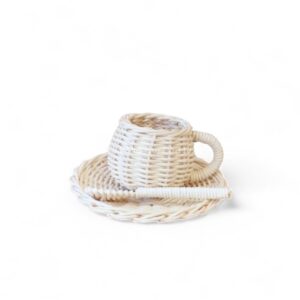 Natural Rattan Tea Set Toy