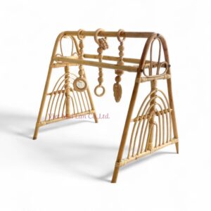 Rattan Play Gym with Toys