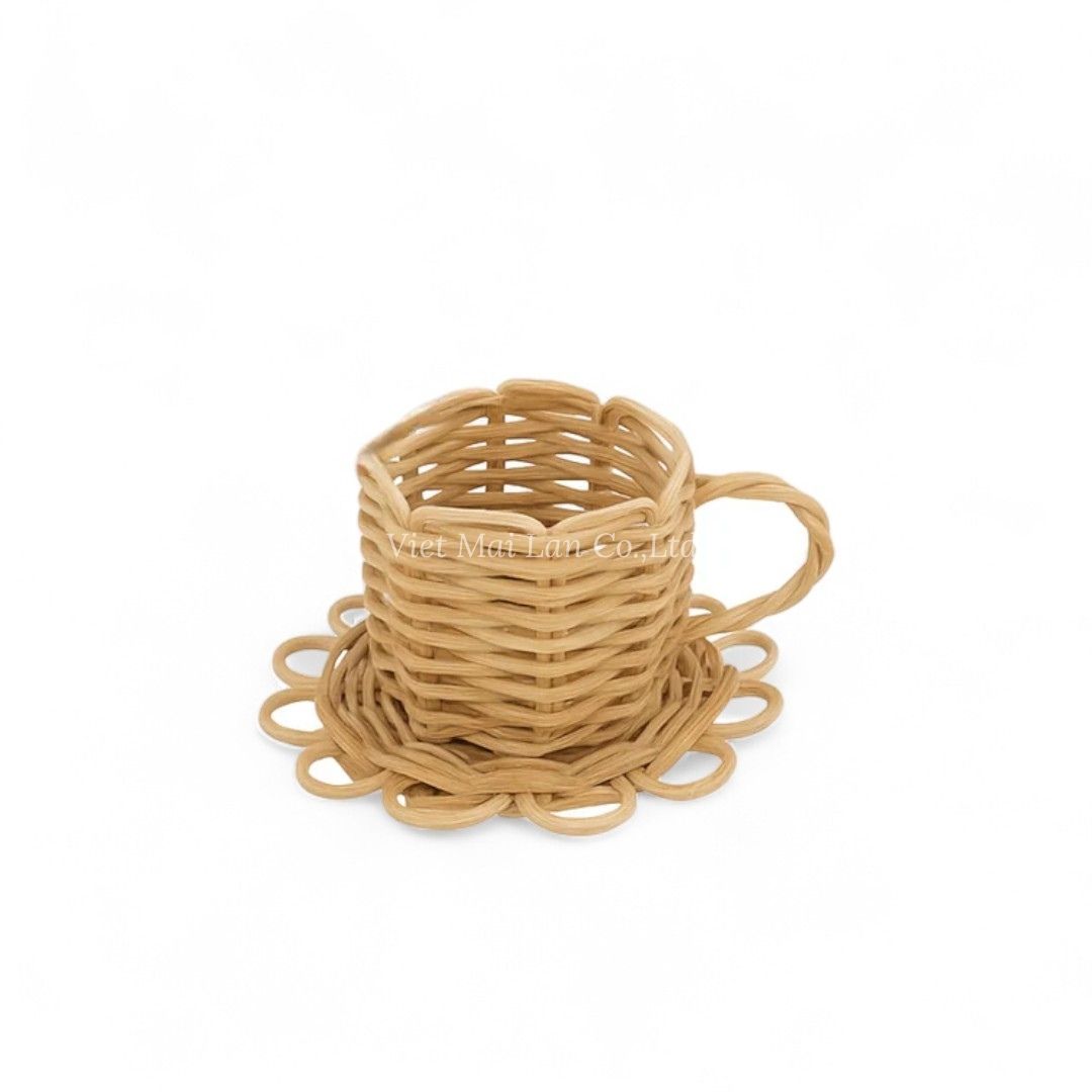 Rattan Tea Set for Creative Play