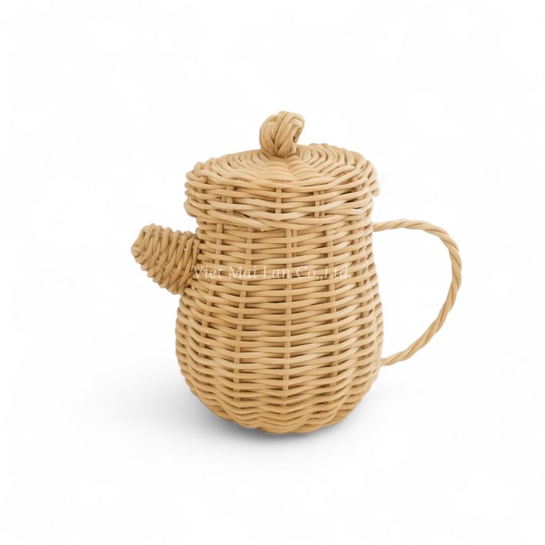 Rattan Tea Set for Creative Play