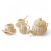 Rattan Tea Set with Bohemian Style