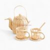 Sweet Rattan Tea Set for Little Hands
