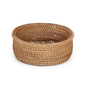 3-Piece Rattan Tray Set