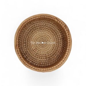 3-Piece Rattan Tray Set