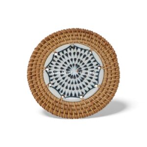 Artistic Round Rattan Coaster